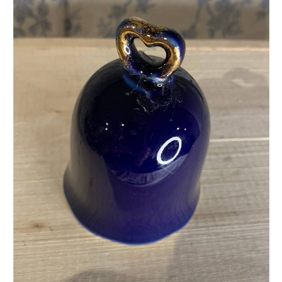 Vintage Cobalt Blue Giftcraft Toronto Noritake Japan Cupid Bell - Picture 5 of 8